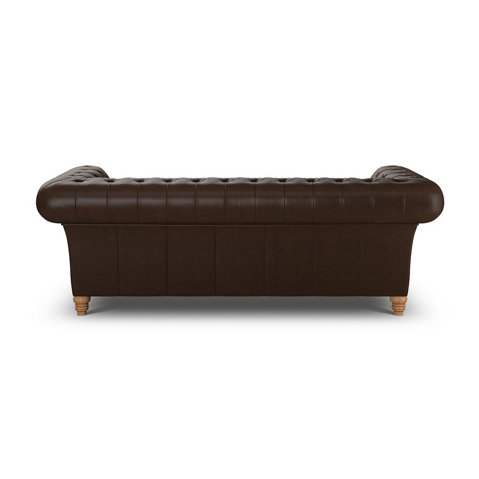 Montgomery 3 Seater Sofa in Dark Brown Leather 4