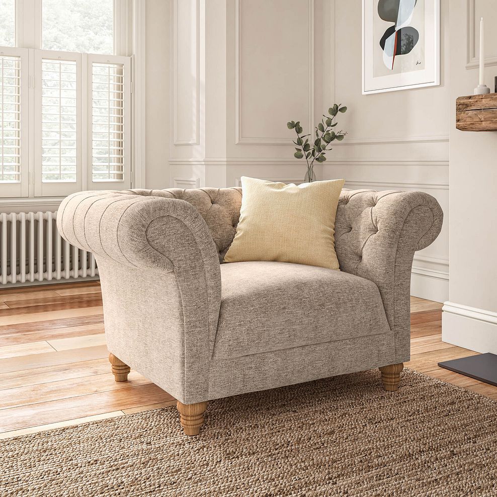 Montgomery Armchair in Arlan Abalone Fabric 1