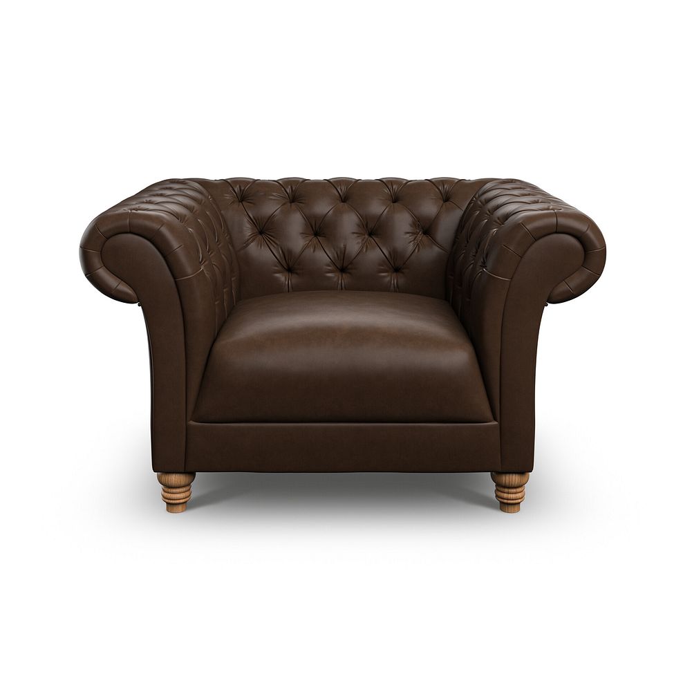 Montgomery Armchair in Dark Brown Leather 2