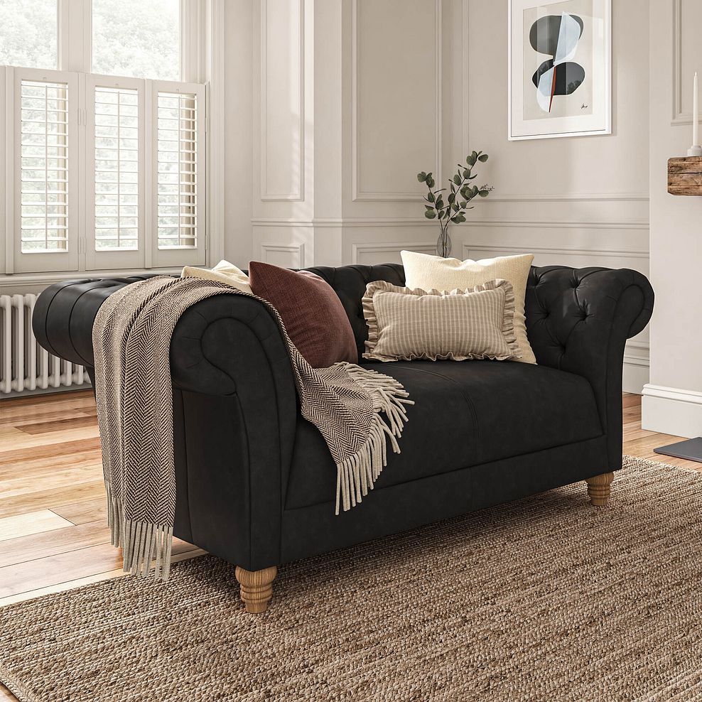 Montgomery 2 Seater Sofa in Ash Leather 1