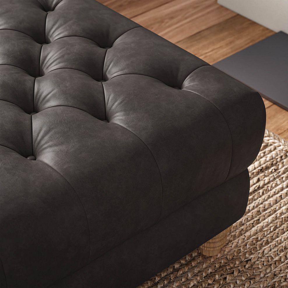 Montgomery Footstool in Ash Leather 3