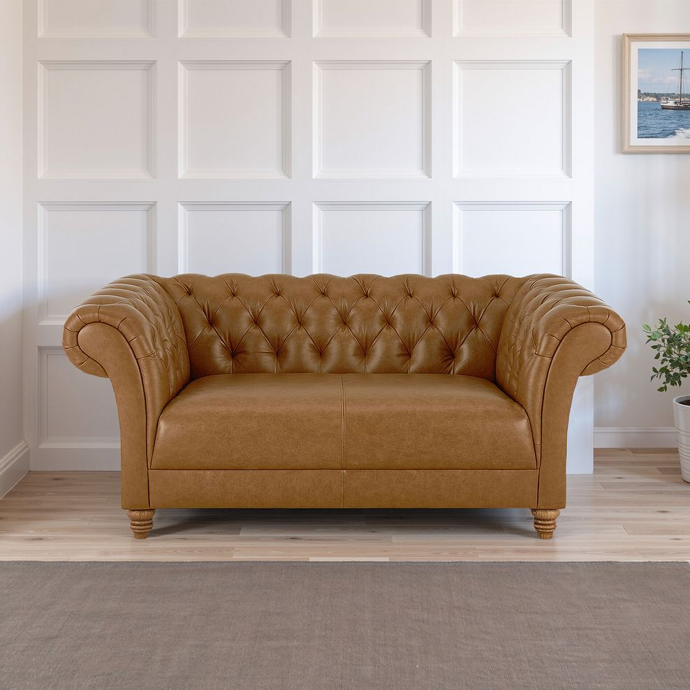 Montgomery 2 Seater Sofa in Brown Leather 1