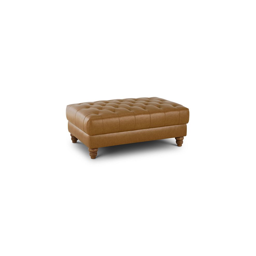 Montgomery Footstool in Brown Leather