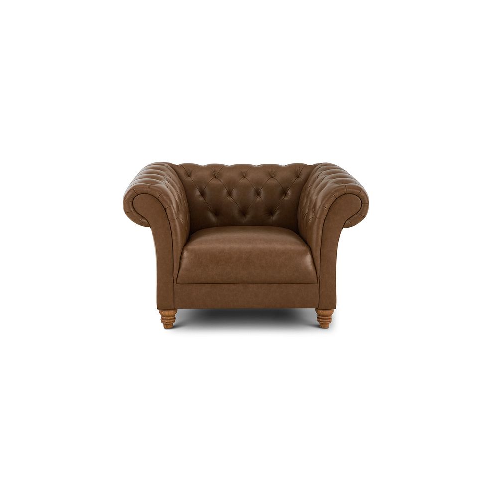 Montgomery Armchair in Camel Leather 4