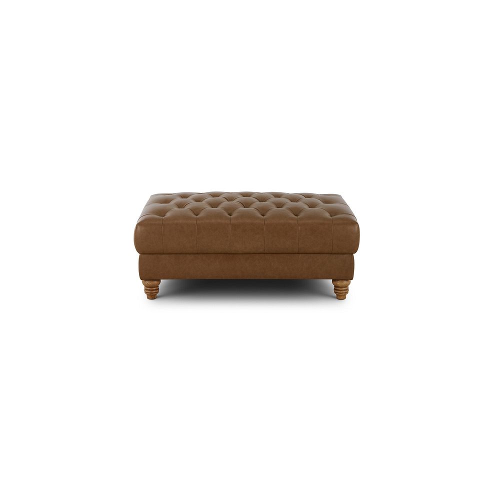 Montgomery Footstool in Camel Leather 3