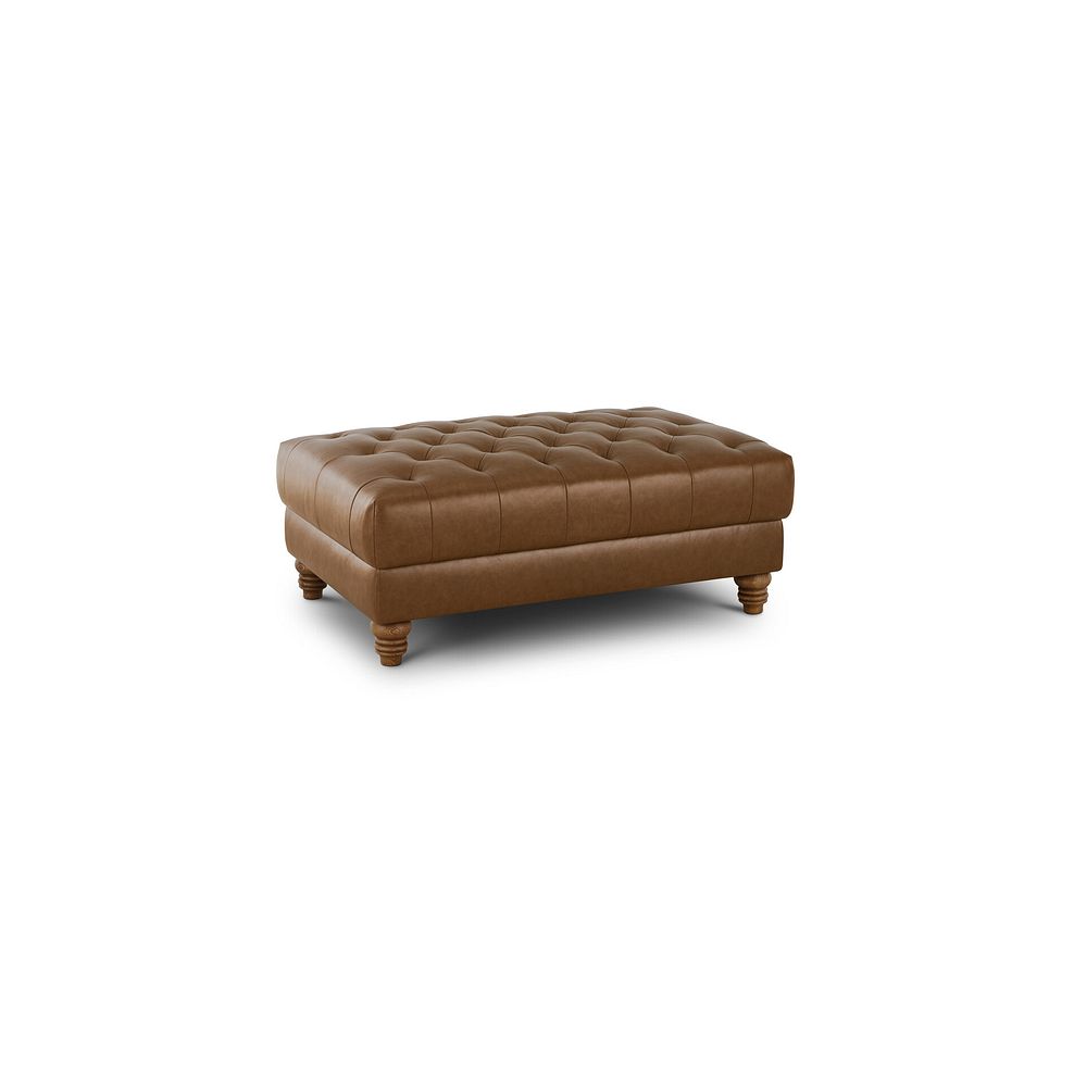 Montgomery Footstool in Camel Leather 2