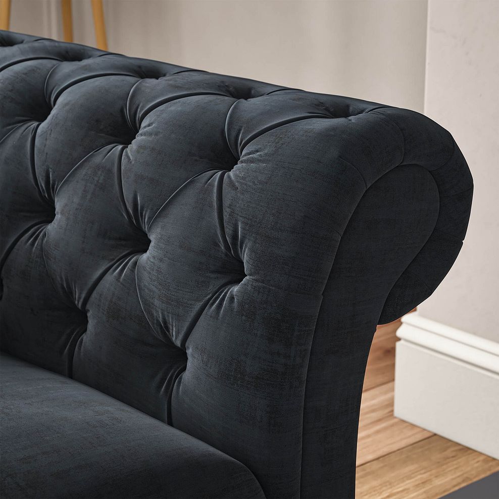 Montgomery 2 Seater Sofa in Charcoal Velvet 3