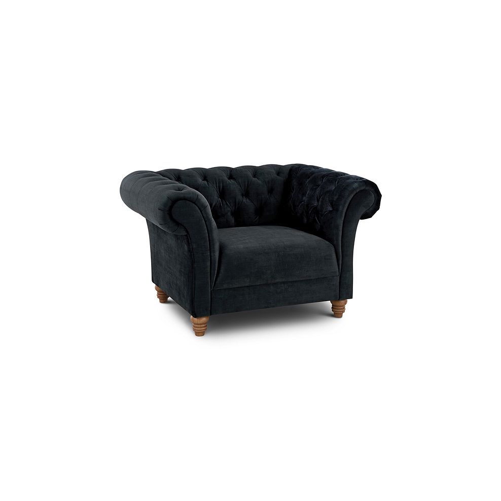 Montgomery Armchair in Charcoal Velvet 1