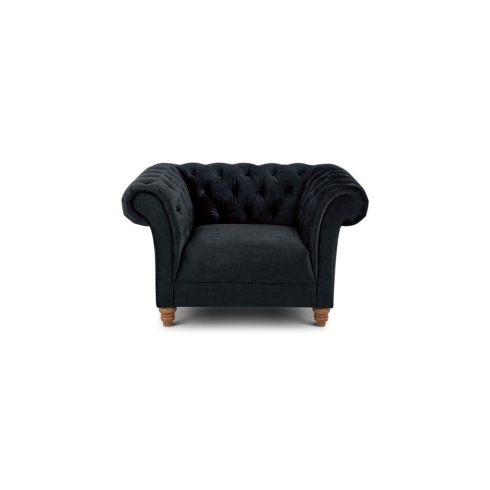 Montgomery Armchair in Charcoal Velvet 2