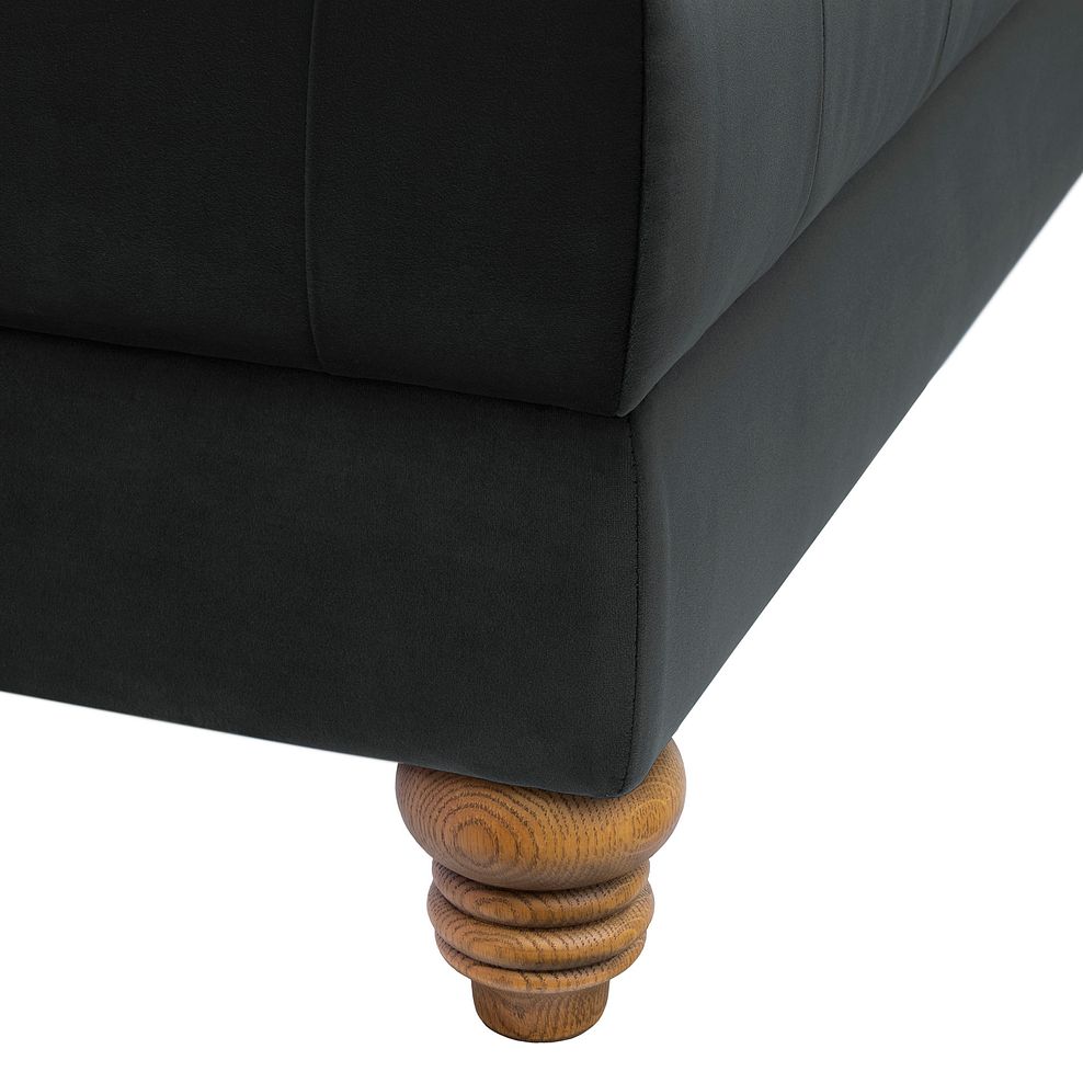 Montgomery Footstool in Charcoal Velvet 4