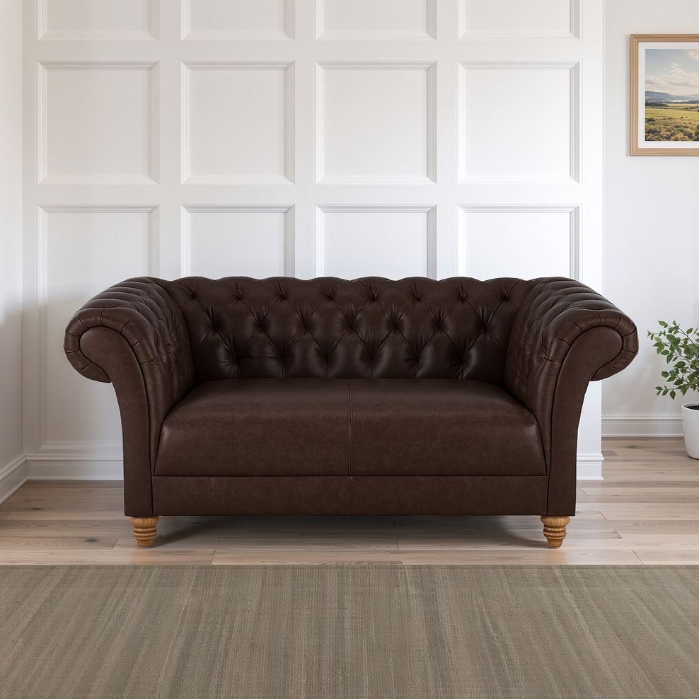 Montgomery 2 Seater Sofa in Cigar Leather 1