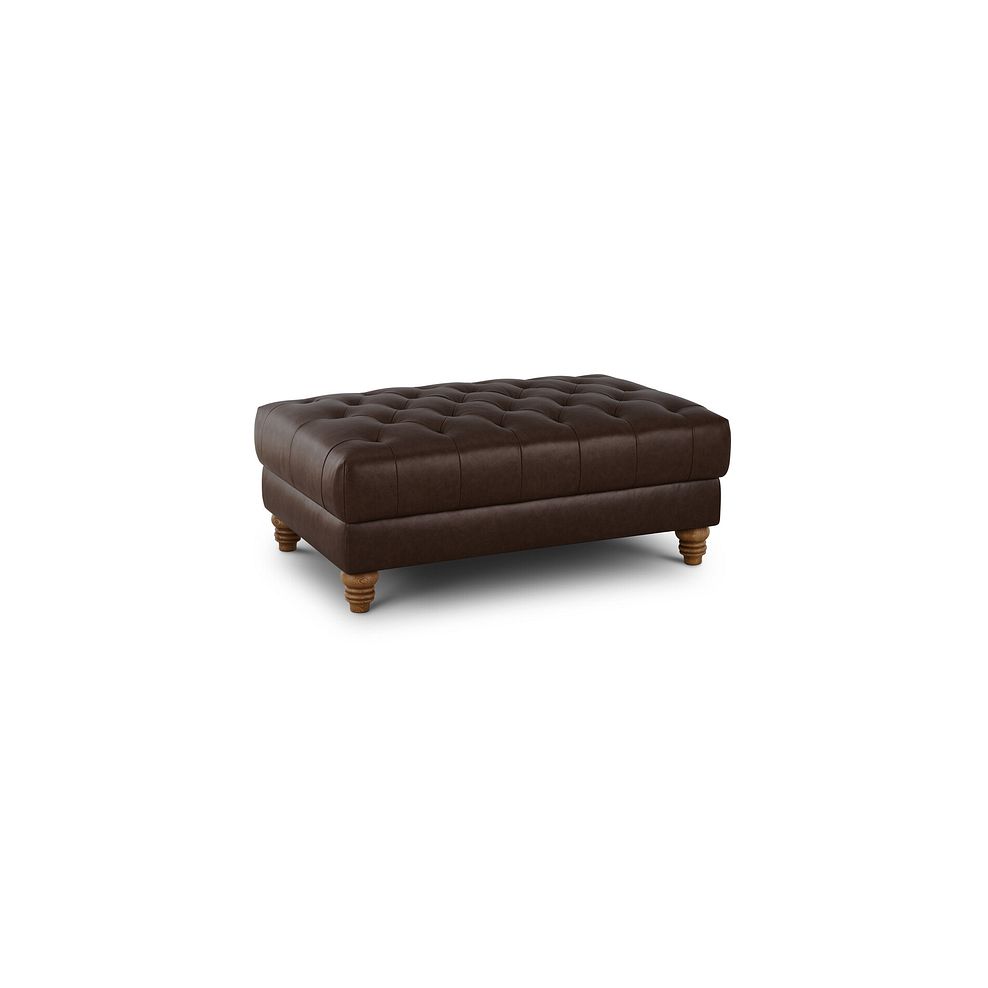 Montgomery Footstool in Cigar Leather