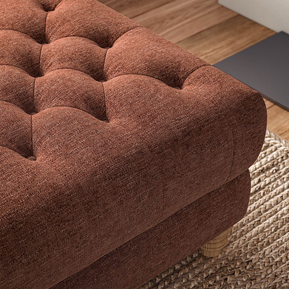 Montgomery Footstool in Arlan Copperwood Fabric 2