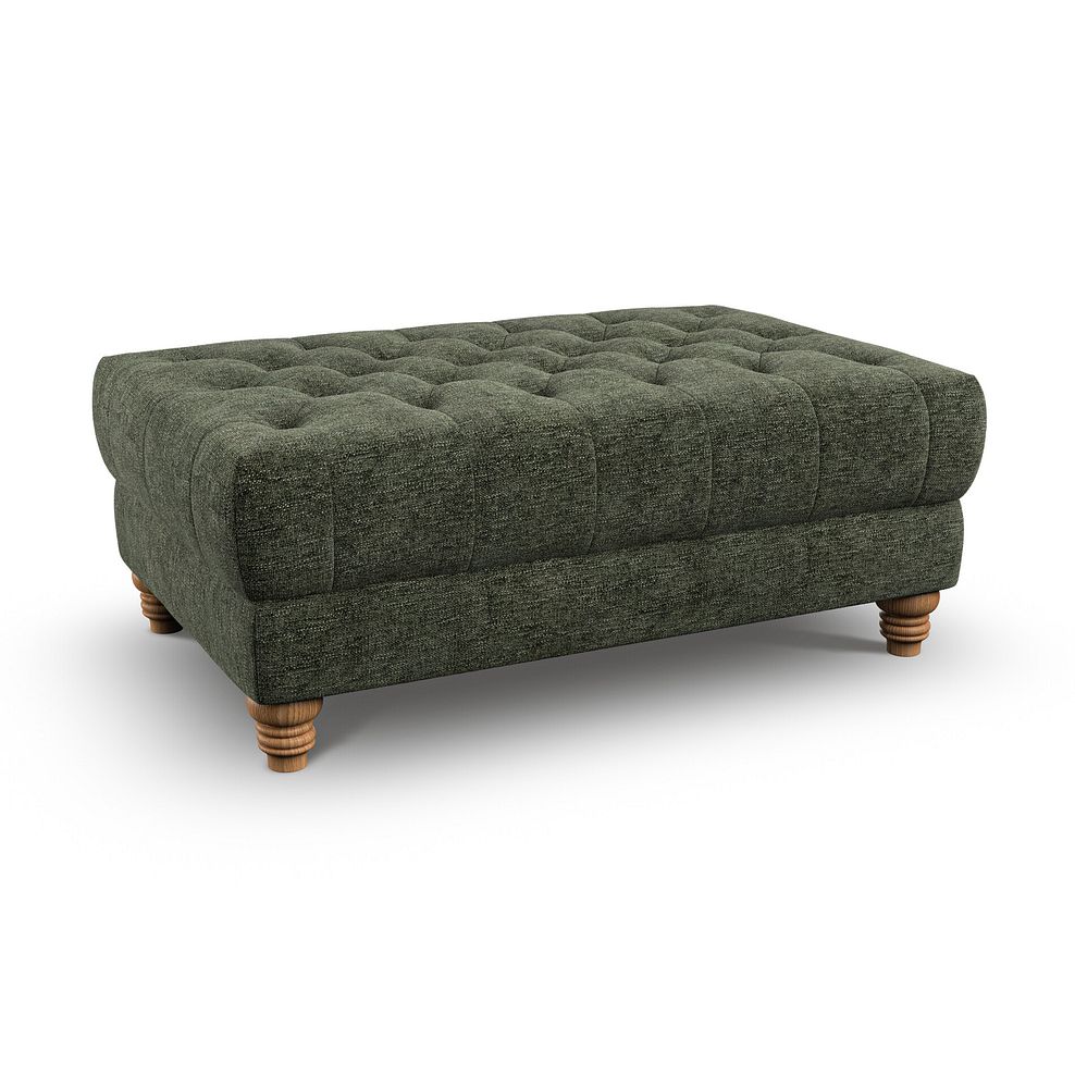 Montgomery Footstool in Arlan Mossy Fabric 1