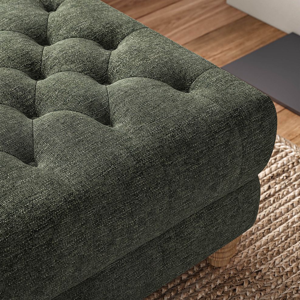 Montgomery Footstool in Arlan Mossy Fabric 2