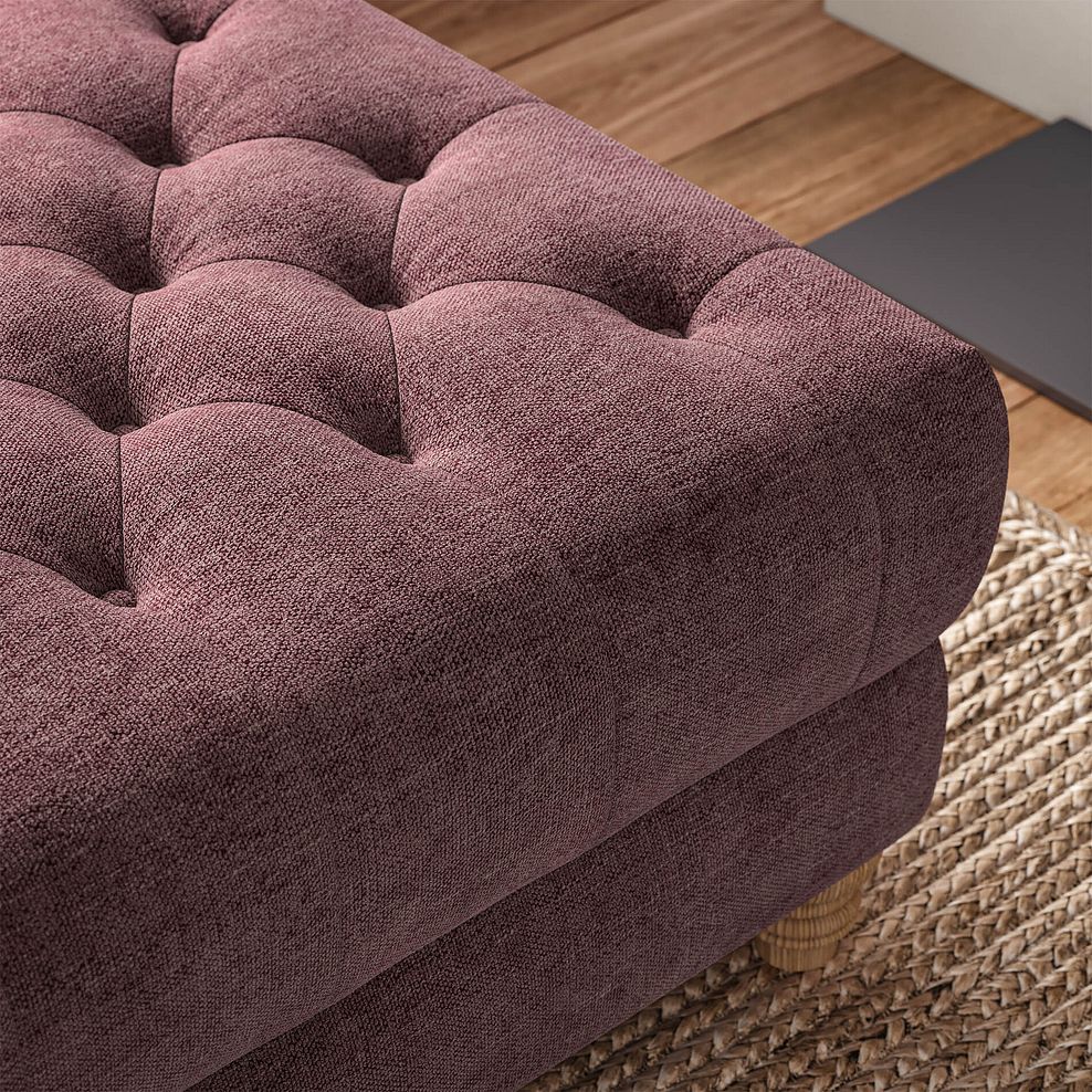 Montgomery Footstool in Arlan Rosewood Fabric 2