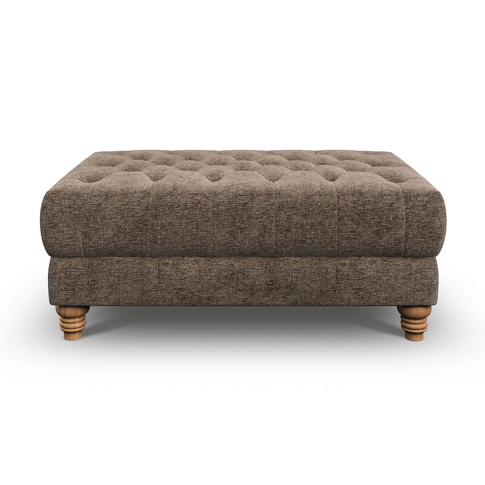 Montgomery Footstool in Arlan Smokestone Fabric 2