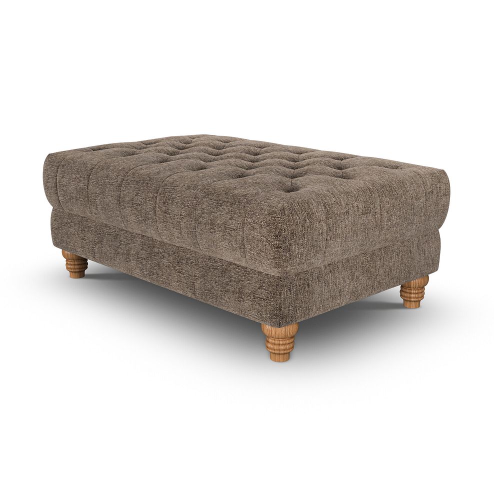 Montgomery Footstool in Arlan Smokestone Fabric 3