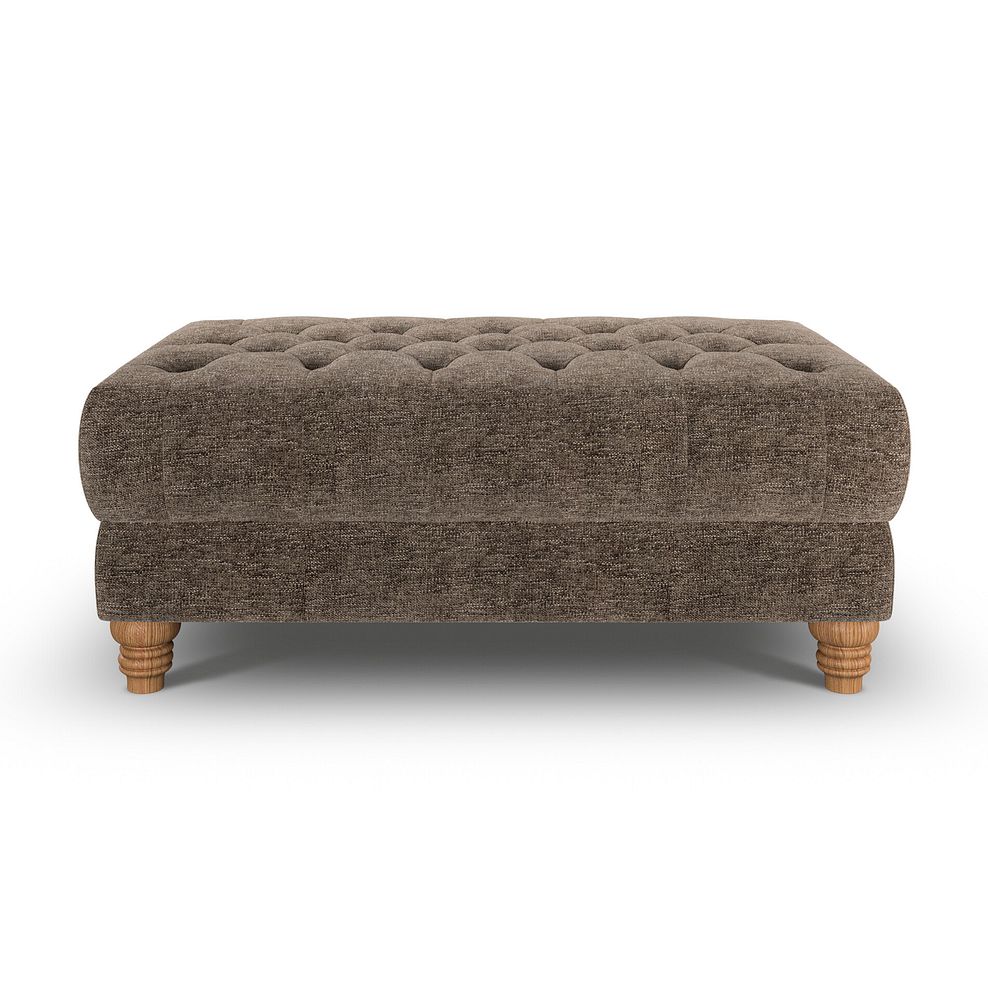 Montgomery Footstool in Arlan Smokestone Fabric 4