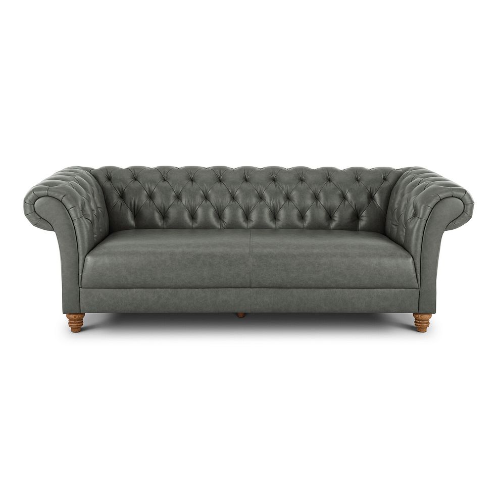 Montgomery 3 Seater Sofa in Grey Leather Thumbnail 2