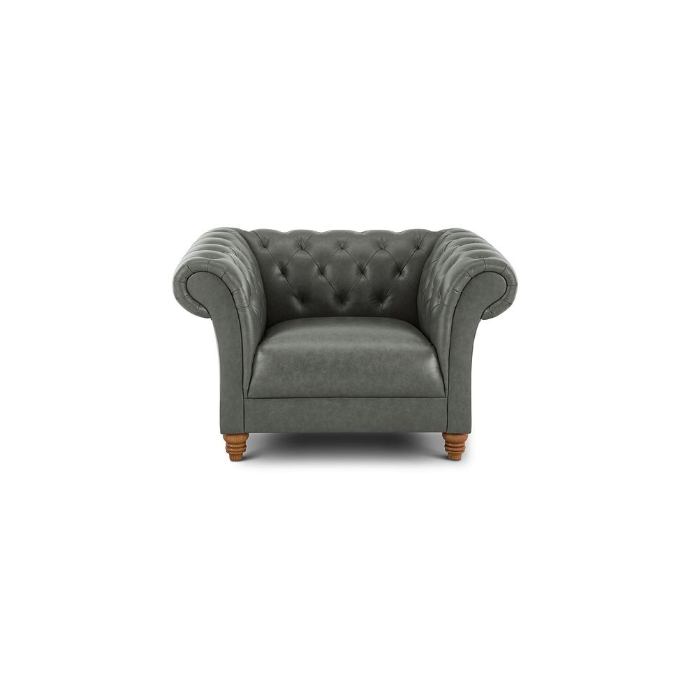 Montgomery Armchair in Grey Leather 2