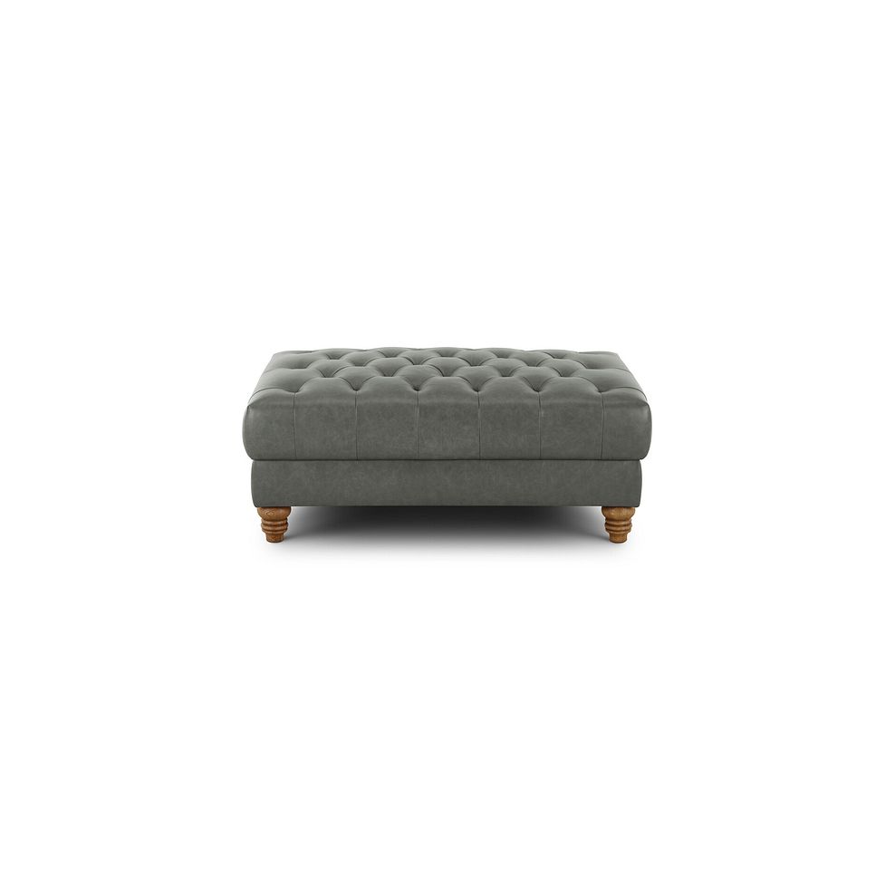 Montgomery Footstool in Grey Leather 2
