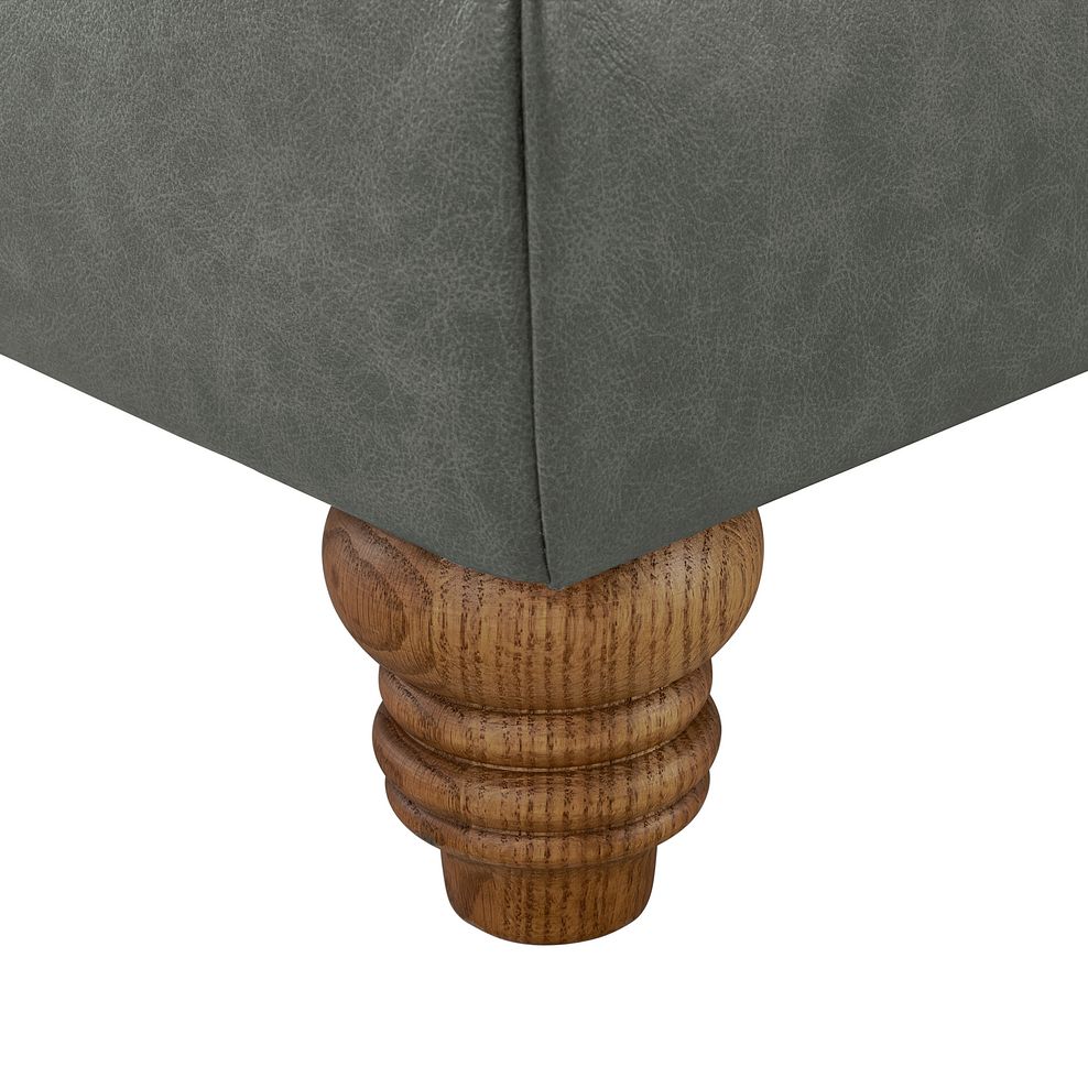 Montgomery Footstool in Grey Leather 4