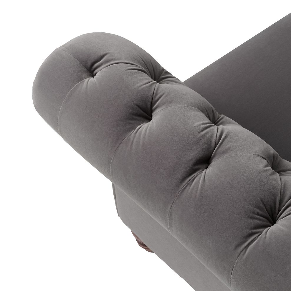 Montgomery 3 Seater Sofa in Grey Velvet 9