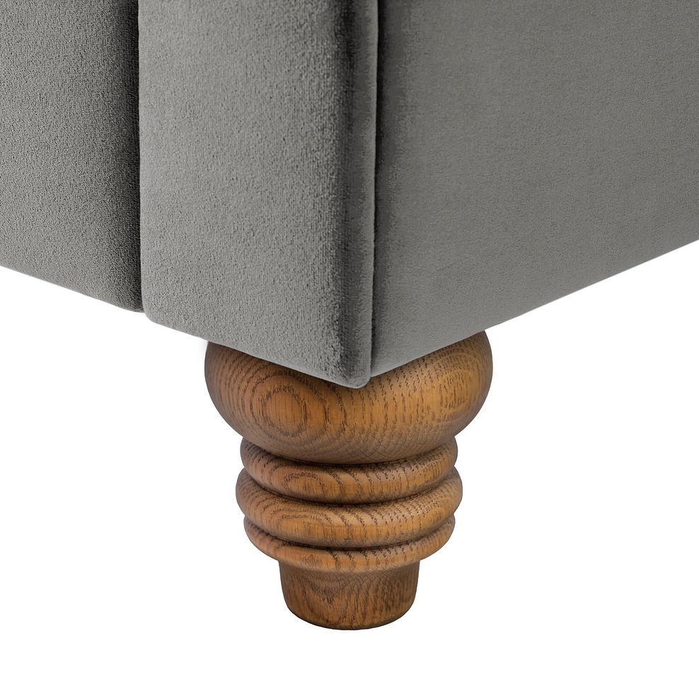 Montgomery Armchair in Light Grey Velvet 5