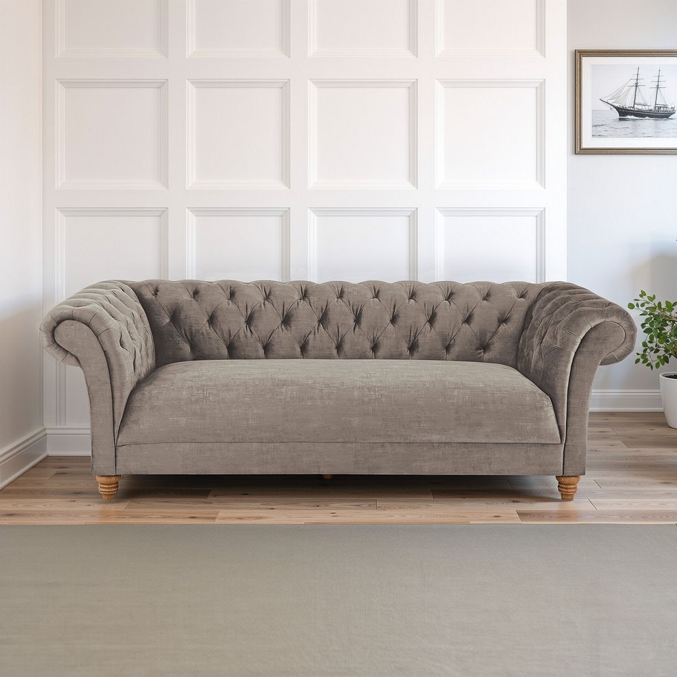 Montgomery 3 Seater Sofa in Mink Velvet 1