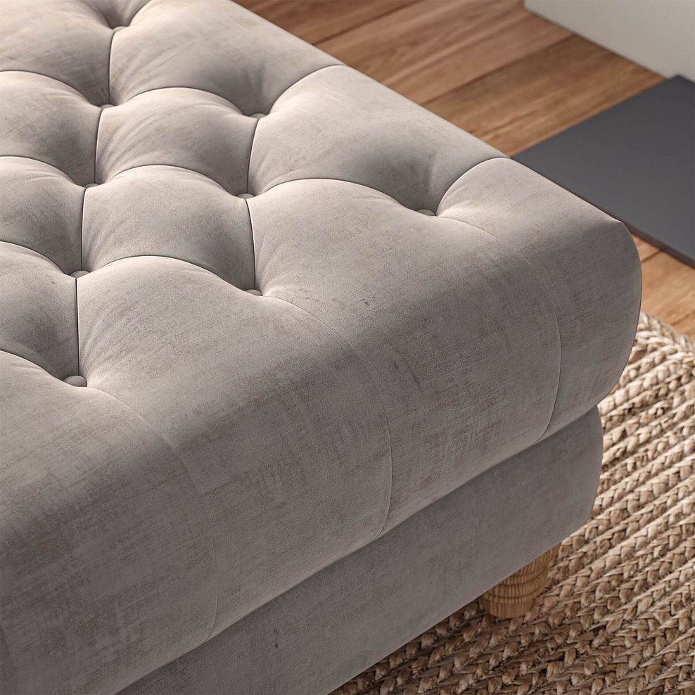 Montgomery Footstool in Mink Velvet 3