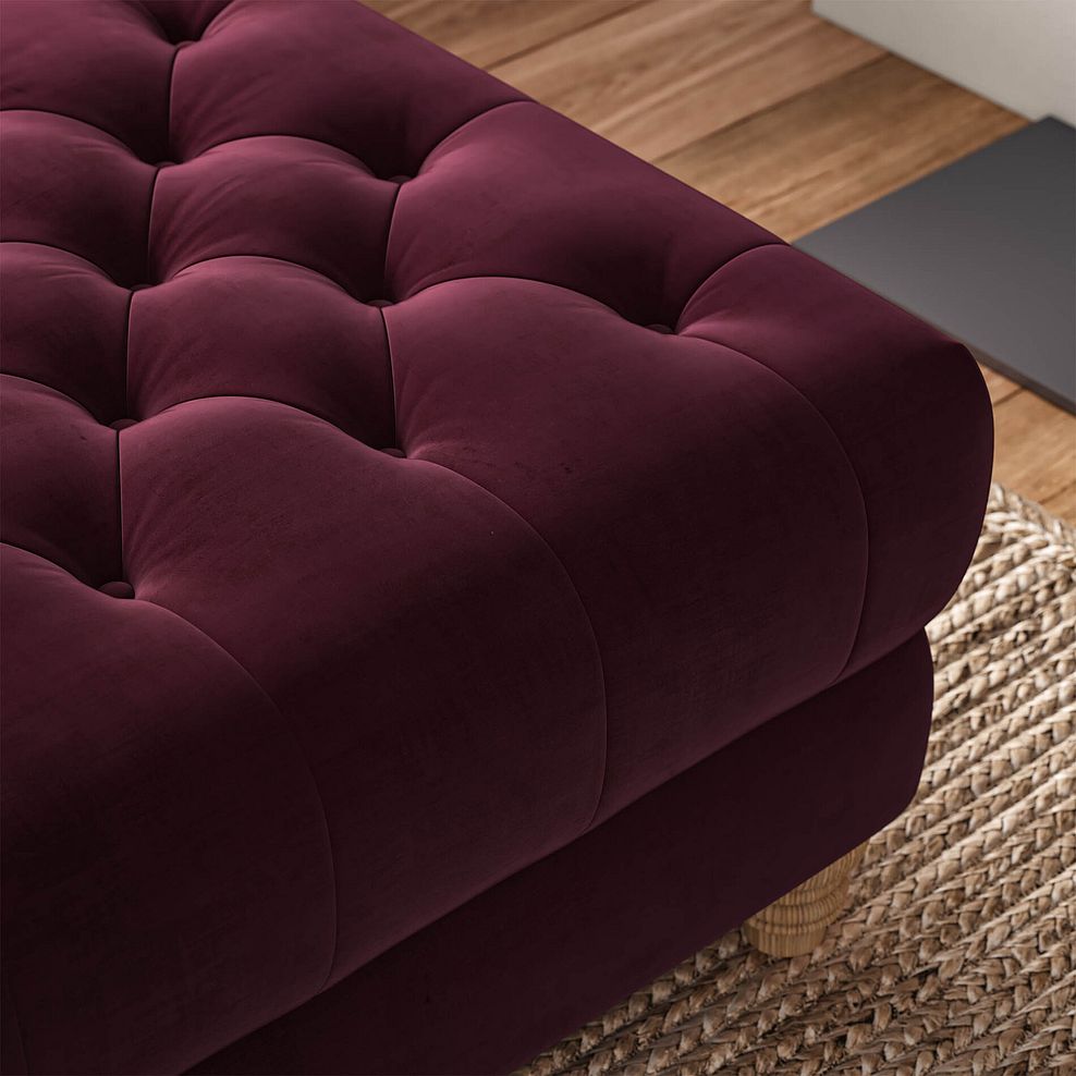Montgomery Footstool in Shiraz Velvet 3