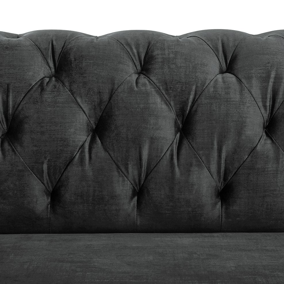 Montgomery Steel Velvet 3-Seater Sofa | Oak Furnitureland