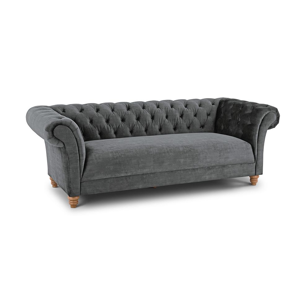 Montgomery 3 Seater Sofa in Steel Velvet 1