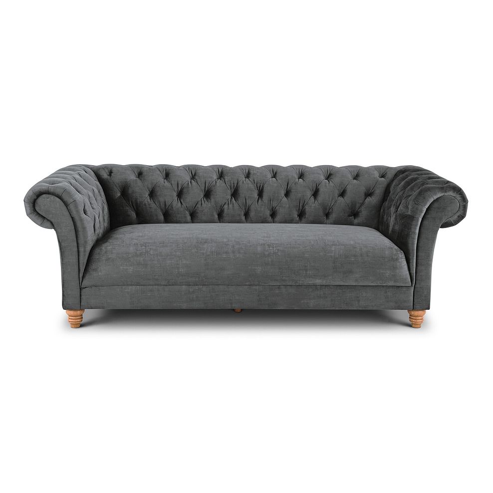 Montgomery 3 Seater Sofa in Steel Velvet 2