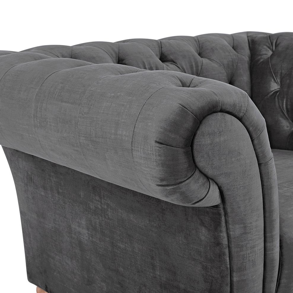 Montgomery 3 Seater Sofa in Steel Velvet 7