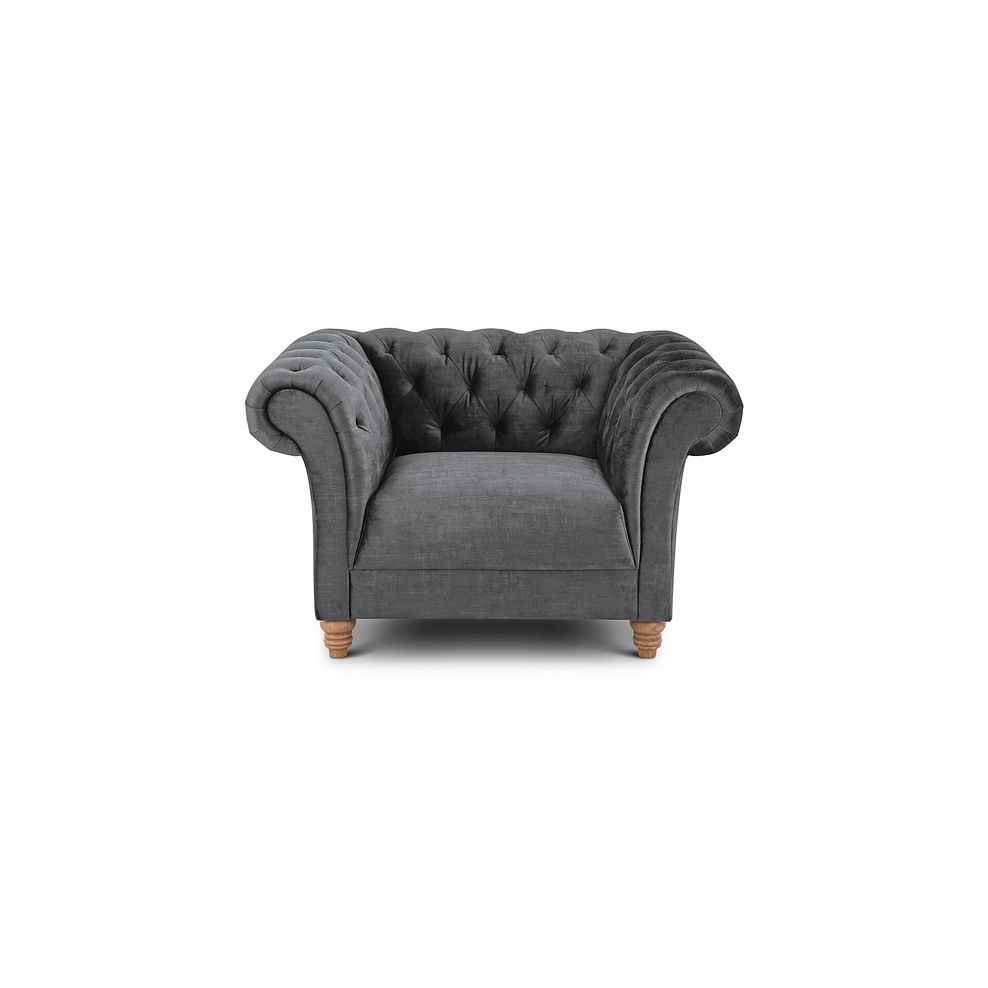 Montgomery Armchair in Steel Velvet 2