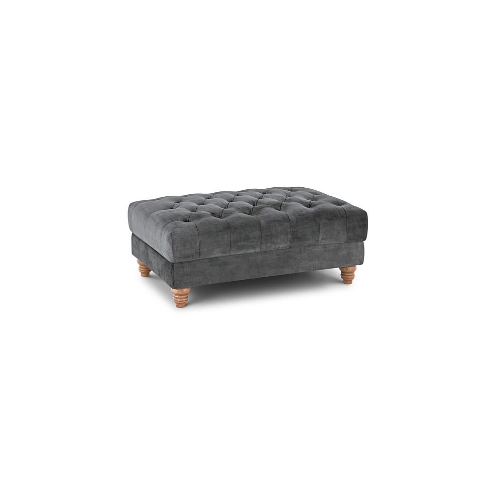 Montgomery Footstool in Steel Velvet 1