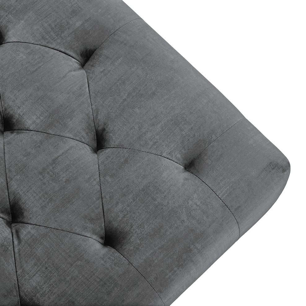 Montgomery Footstool in Steel Velvet 4