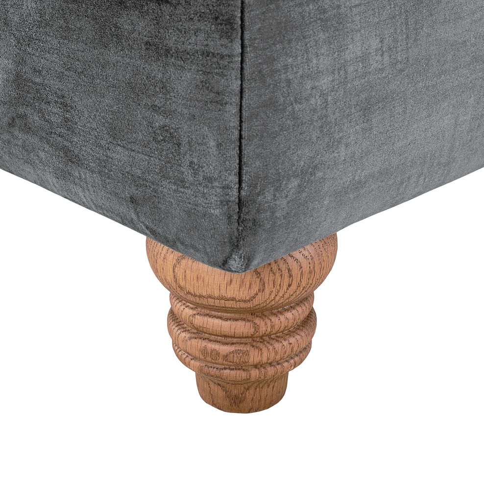 Montgomery Footstool in Steel Velvet 5