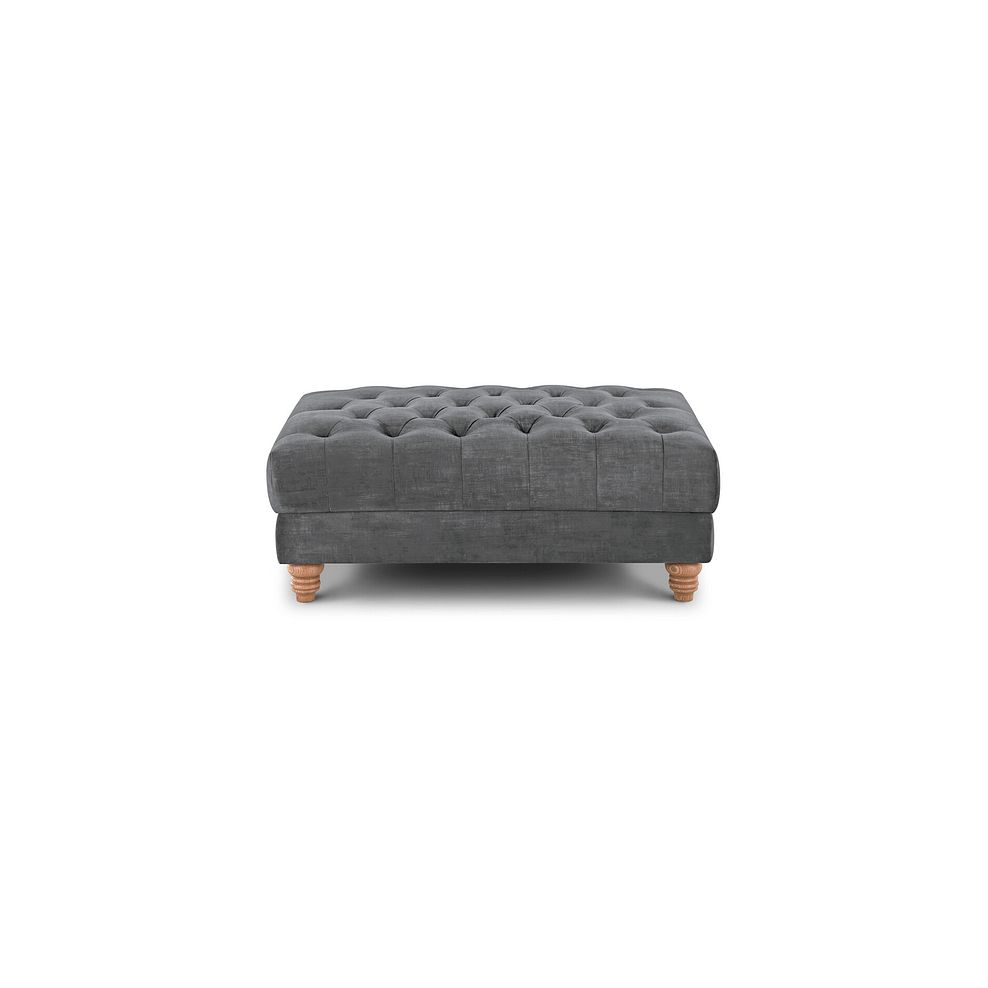 Montgomery Footstool in Steel Velvet 2