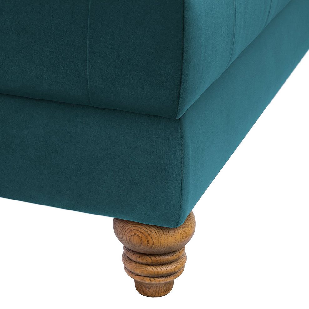 Montgomery Footstool in Teal Velvet 5