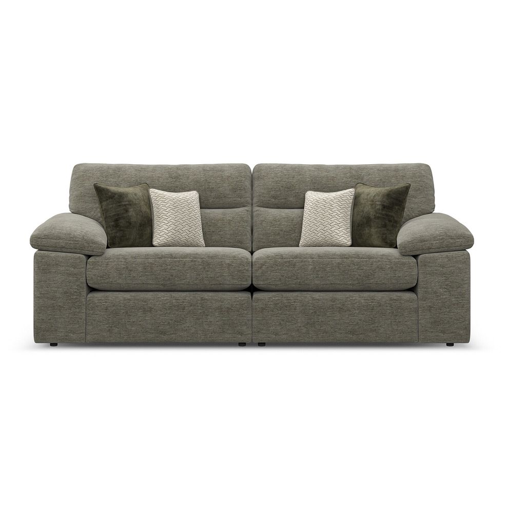 Morgan 3 Seater Sofa in Olive Green Fabric 1