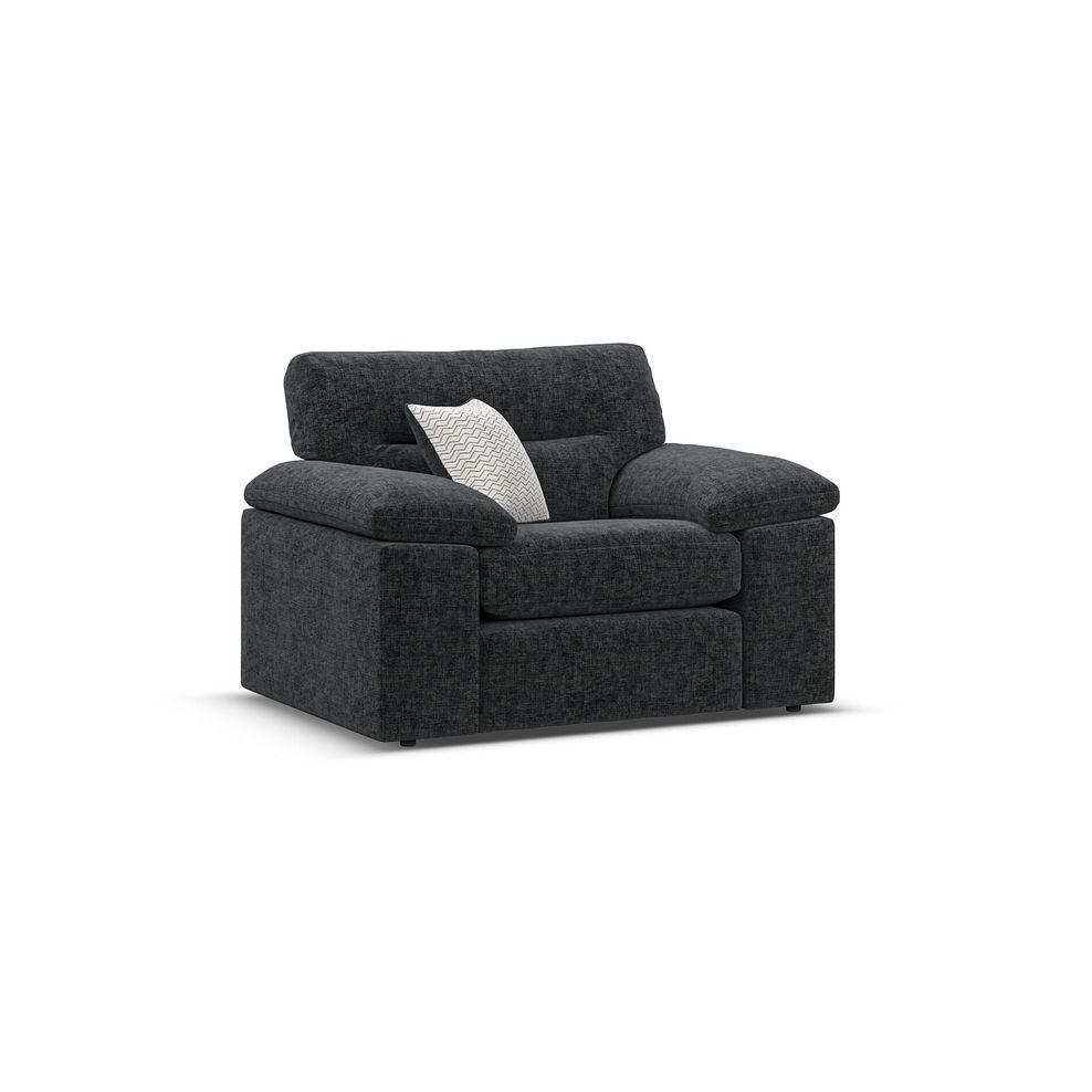 Morgan Armchair in Cupid Charcoal fabric 1