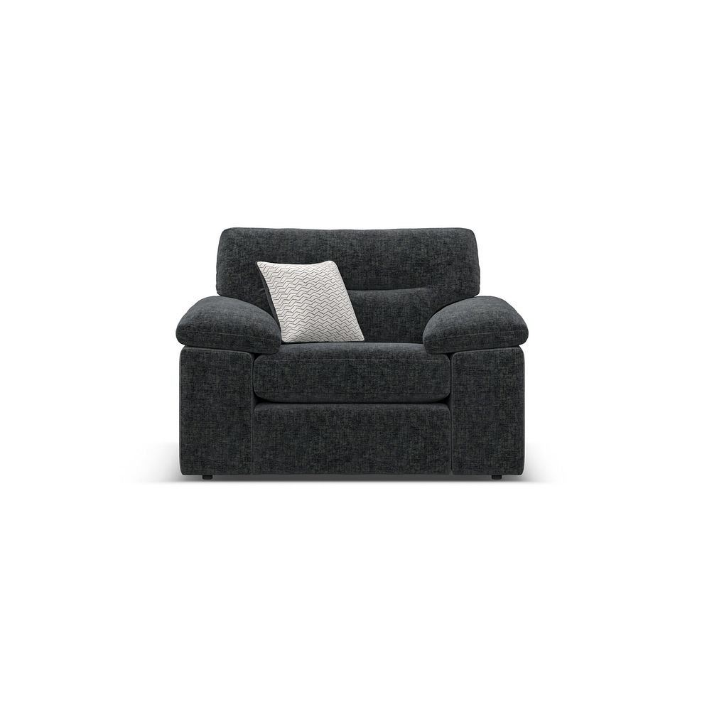 Morgan Armchair in Cupid Charcoal fabric 2