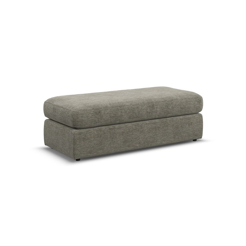 Morgan Large Fender Footstool in Olive Green fabric  2