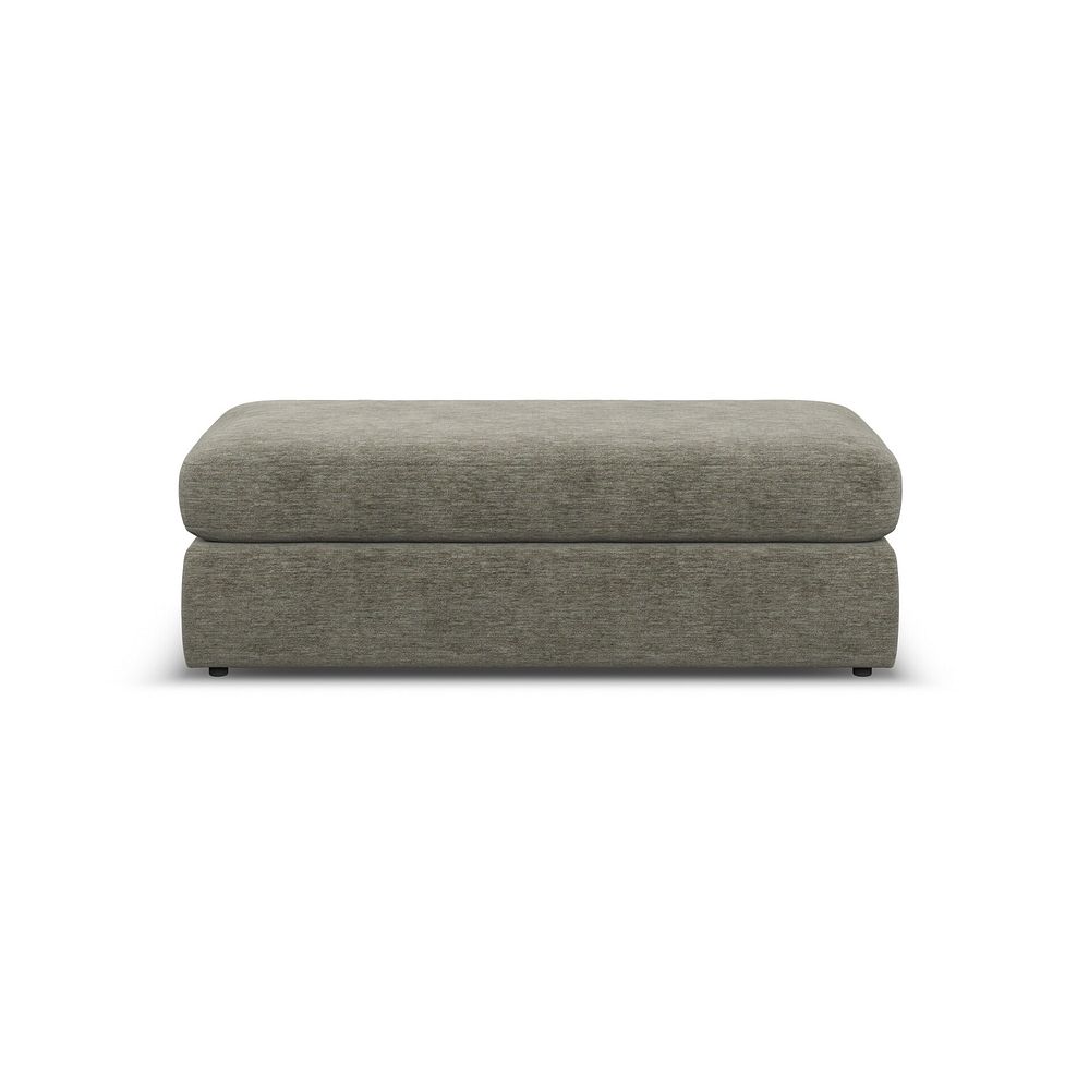 Morgan Large Fender Footstool in Olive Green fabric  1