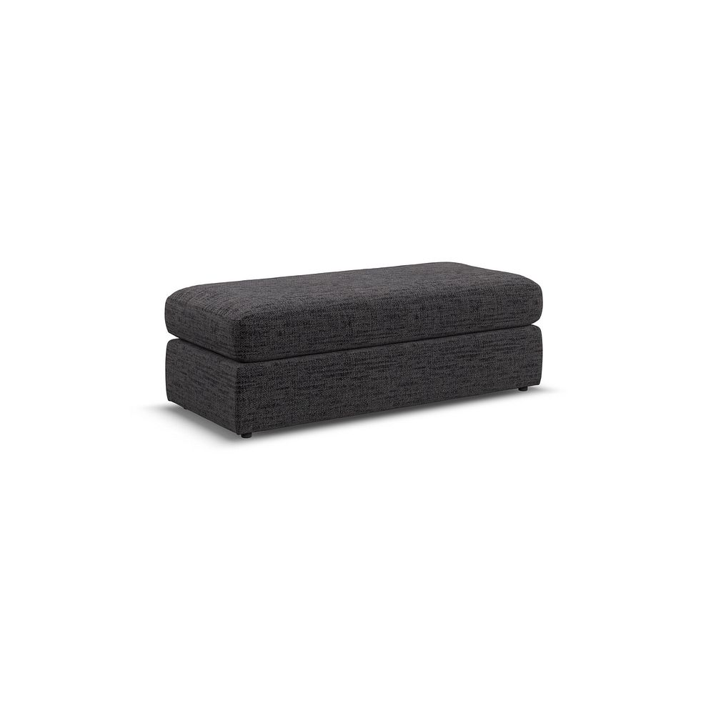 Morgan Large Fender Footstool in Santos Black fabric 1