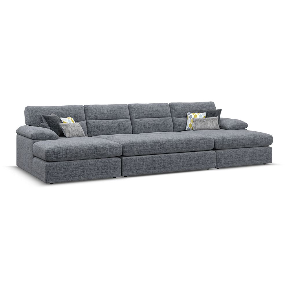 Morgan Large Fender Footstool in Santos Grey fabric 5