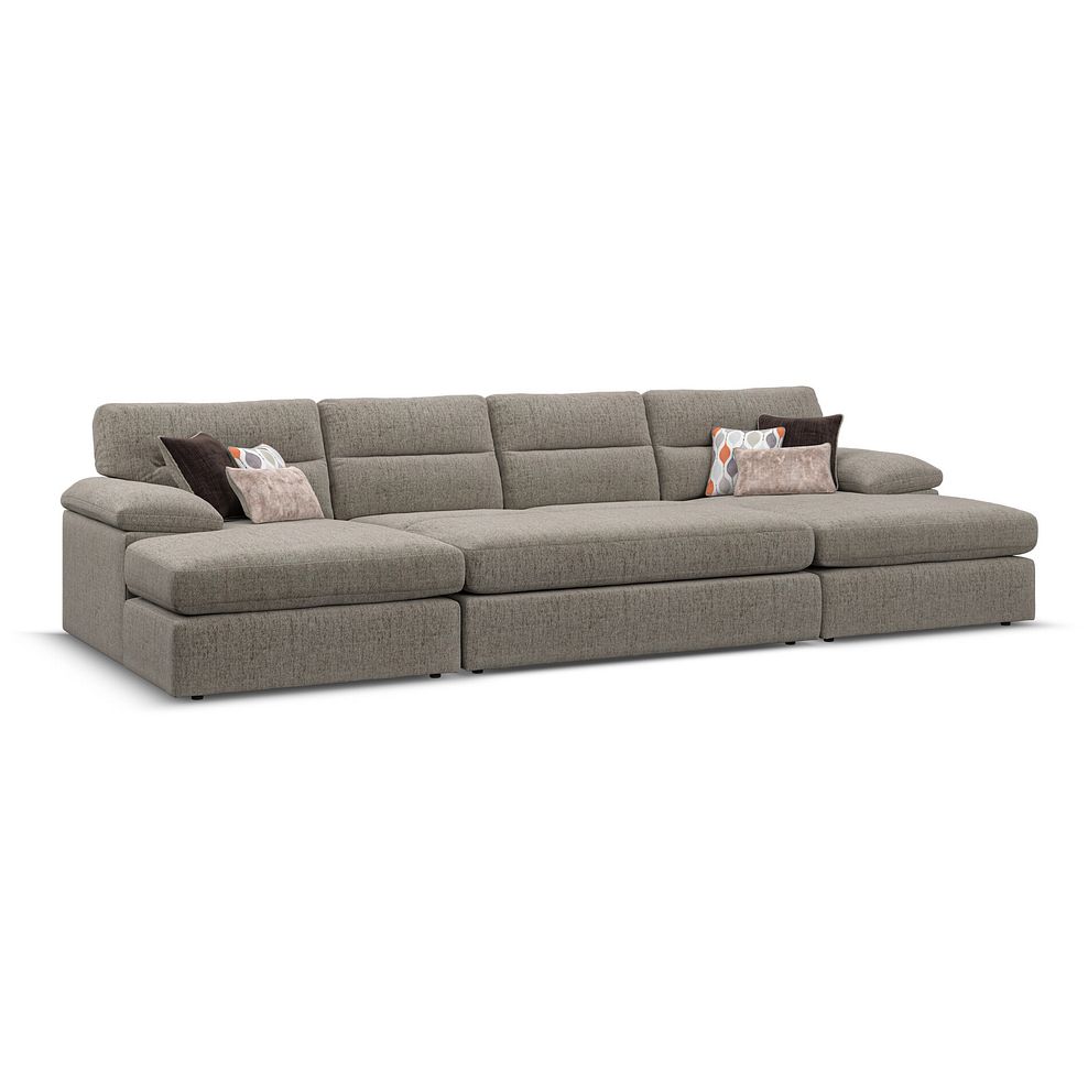 Morgan Large Fender Footstool in Santos Taupe fabric 5